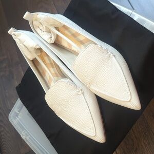 New w/o box Nicholas Kirkwood Beya Leather Flats white 37.5